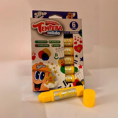 TEMPERA SOLIDA AMARILLA x 6 UDS
