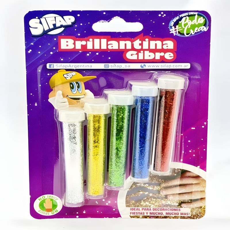 Brillantina glitter - tubos surtido x 5u