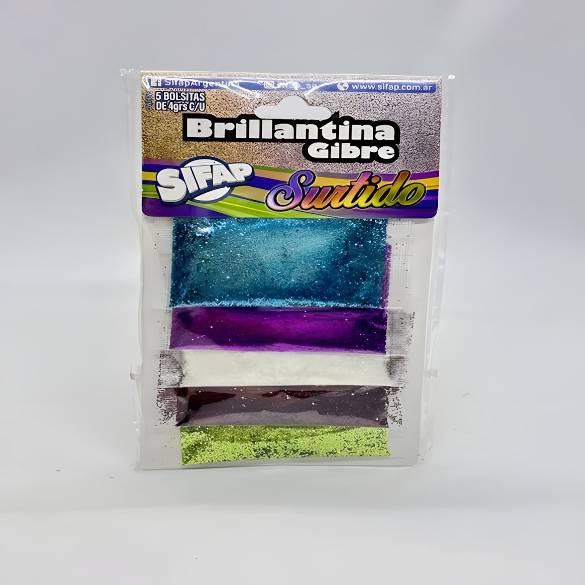 Brillantina gibre surtido x5u 4g