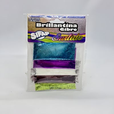 Brillantina gibre surtido x5u 4g