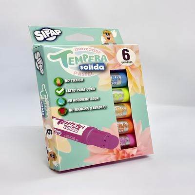 Tempera sólida pastel