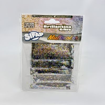 Brillantina gibre multicolor x5u 4g