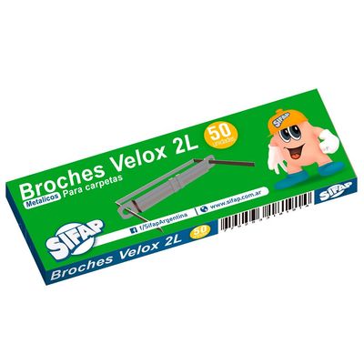 Broche velox metalico &quot;2l&quot; x50u