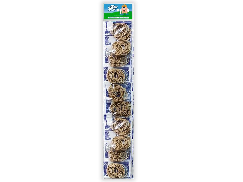 Bandas elasticas natural tira x10 bolsas