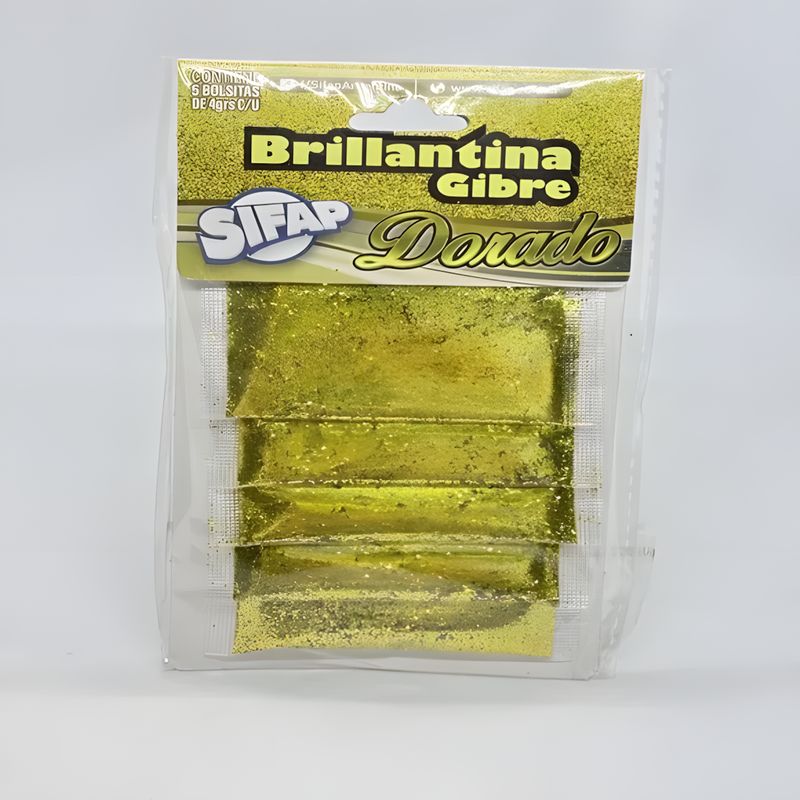 Brillantina gibre dorado x5u 4g
