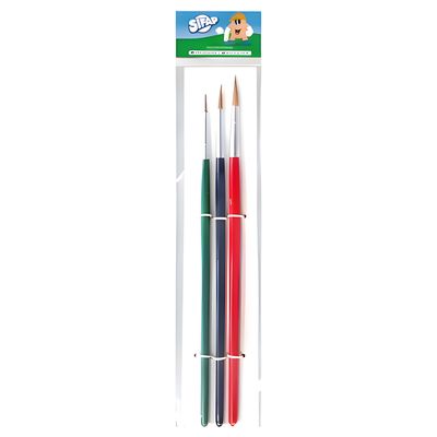 Pincel escolar x 3 uds. en bolsa