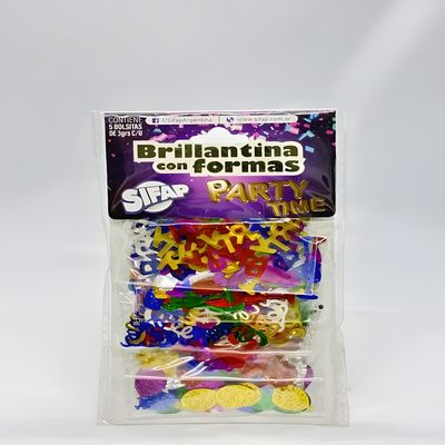 Brillantina con formas party time