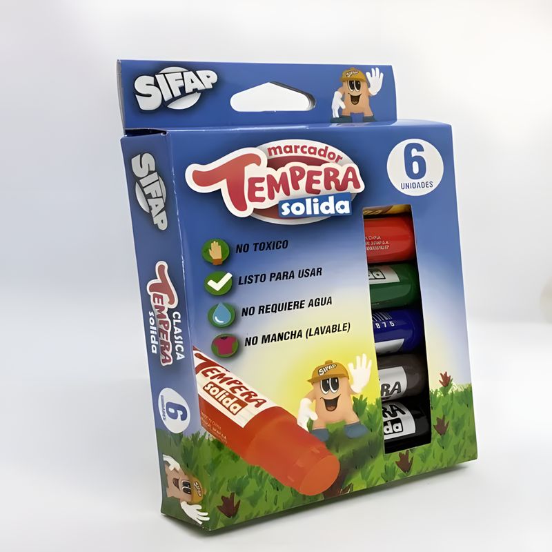 Tempera solida clasica x6