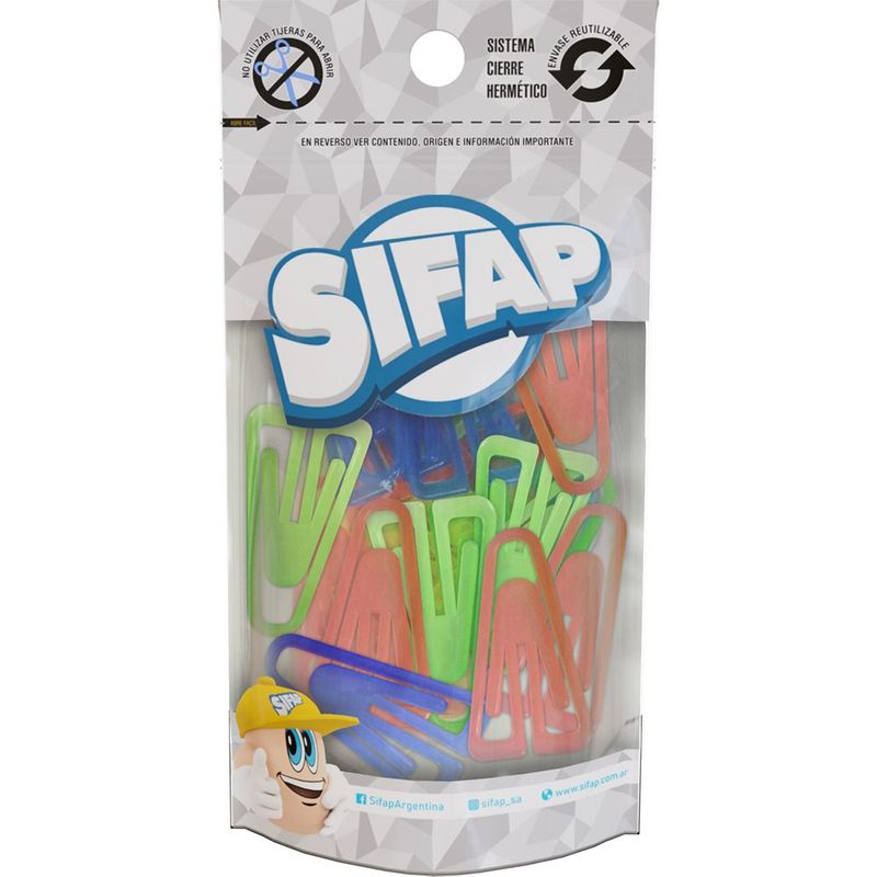 Clip plastico gusti x 40 en doy pack
