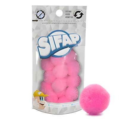 Pompones de felpa rosa