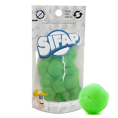 Pompones de felpa verde manzana