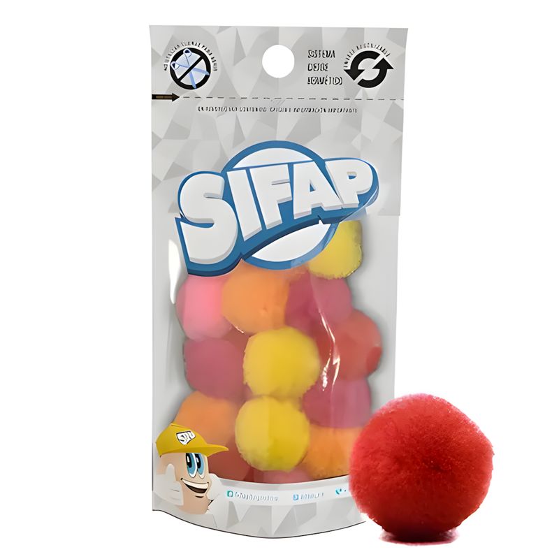 Pompones de felpa surtido fluo