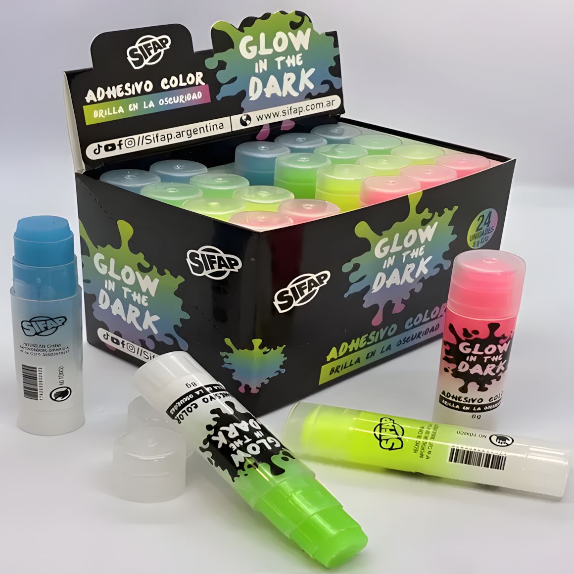Adhesivo en barra glow in the dark 8g