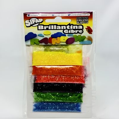Brillantina gibre rainbow x6