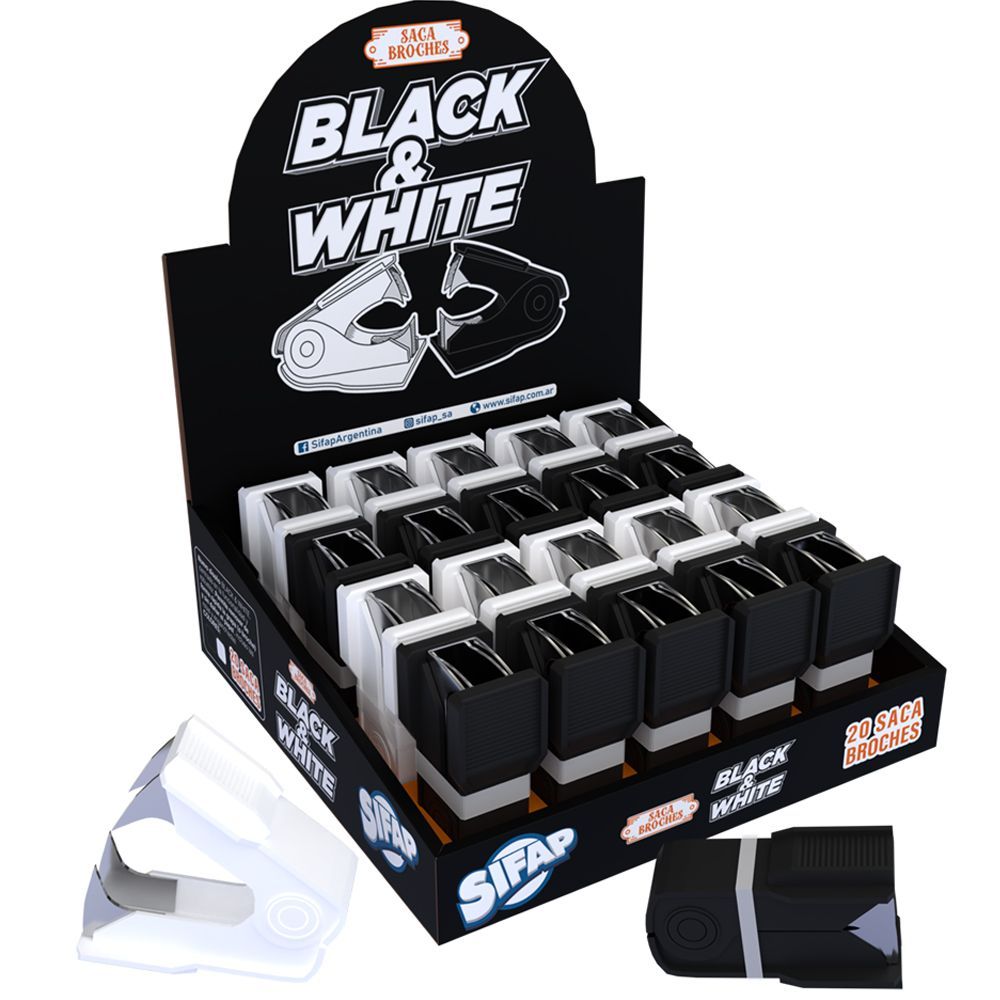 Saca broches black &amp; white