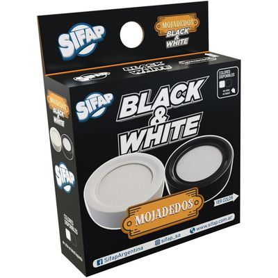 Mojadedos plastico black &amp; white