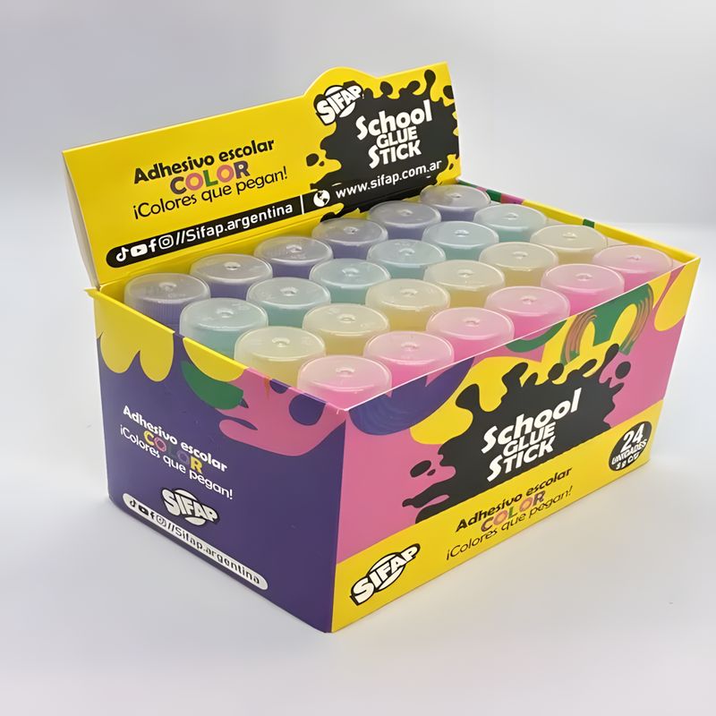 Adhesivo en barra color school glue stick 8g