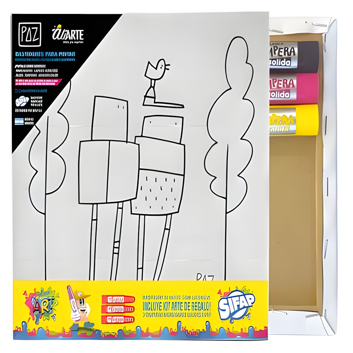 Bastidor Kit de Arte Manu Paz N4 20x20cm