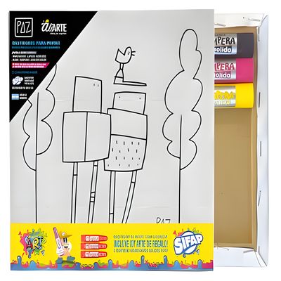 Bastidor Kit de Arte Manu Paz N4 20x20cm