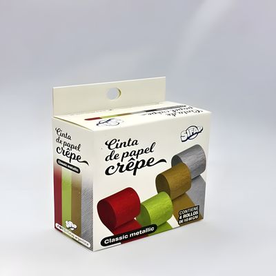 Cinta de papel crepe clasico metalizado