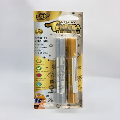 Tempera solida lapiz metálica