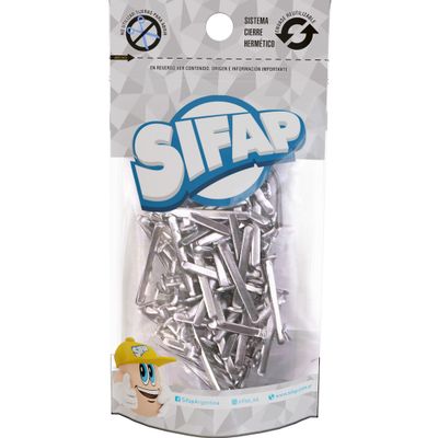 Broches plateados n6 x 100u doy pack