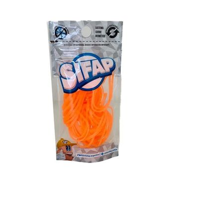 BANDAS ELASTICAS 100% CAUCHO NARANJA FLUO DOY PACK X 16G