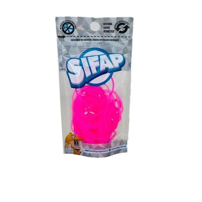 BANDAS ELASTICAS 100% CAUCHO ROSA FLUO DOY PACK X 16G