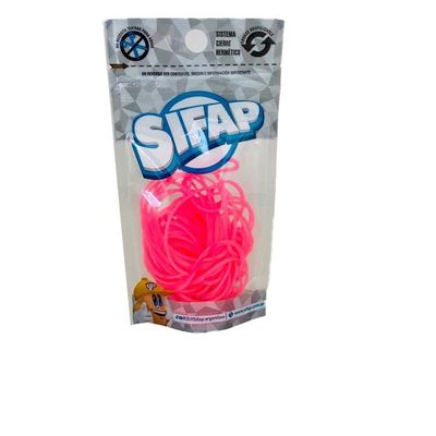 BANDAS ELASTICAS 100% CAUCHO FUCSIA  DOY PACK X 16G