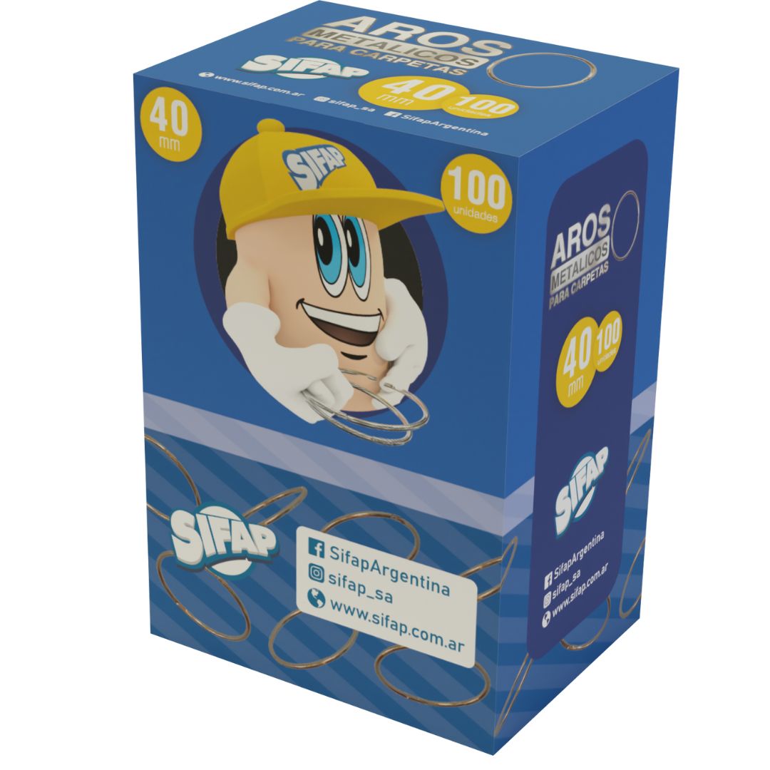 Aros metal 40 x100u