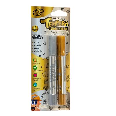Tempera solida lapiz metálica