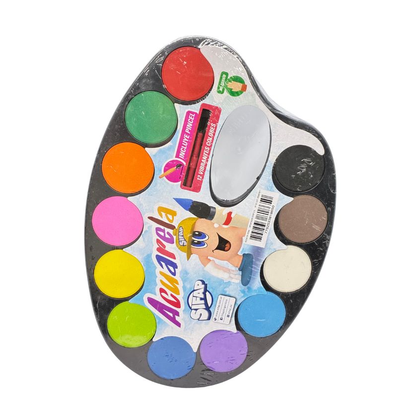 Acuarela x 12 con pincel