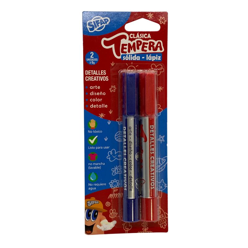 Tempera solida lapiz clasica 6g