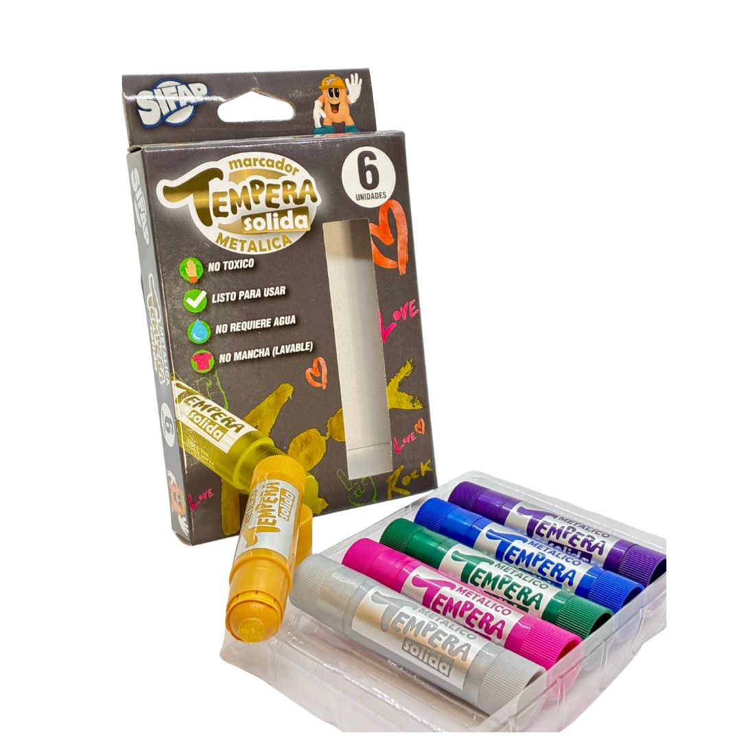 Tempera solida metálico