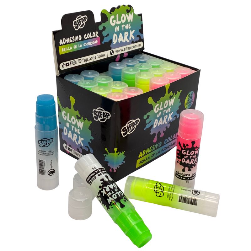 Adhesivo en barra glow in the dark 8g