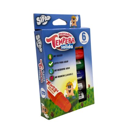 Tempera solida clasica x6