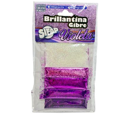 Brillantina gibre violeta x5u 4g