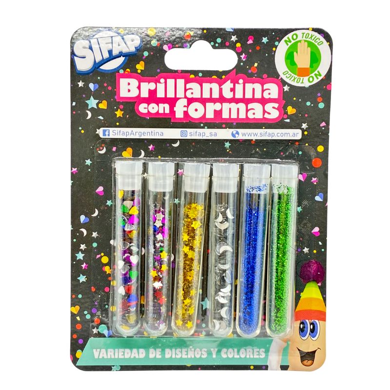 Brillantina gibre con formas x6u