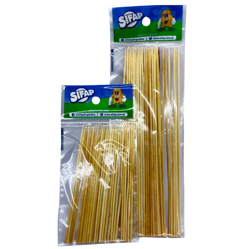 Palitos p/ brochete (bambu) 25 cm