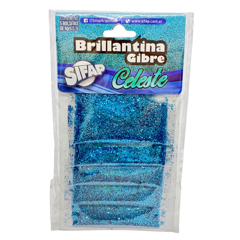 Brillantina gibre celeste x5u 4g