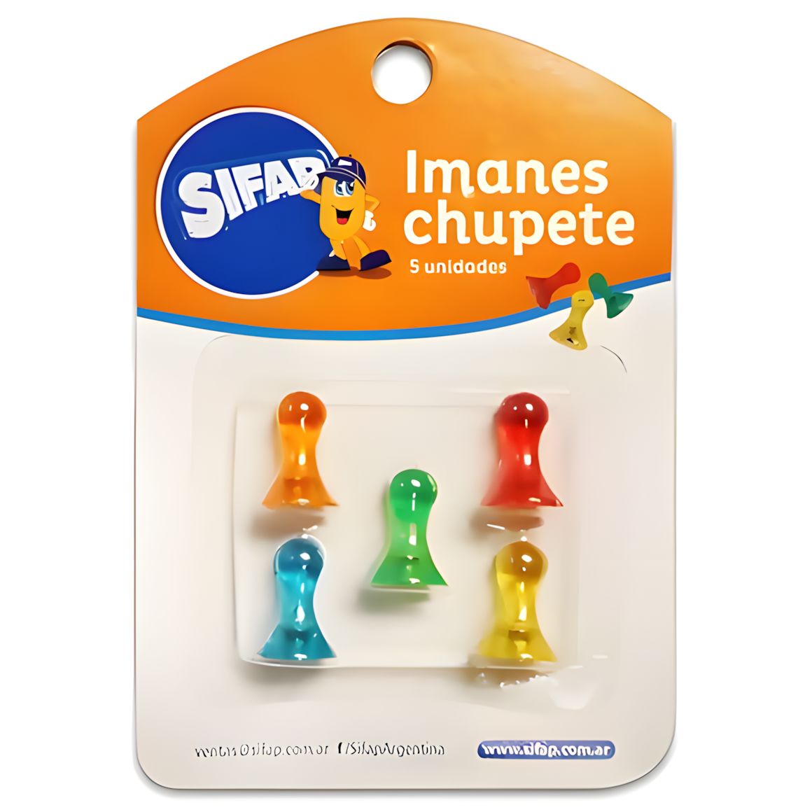 Imanes chupete blister x5u t/s