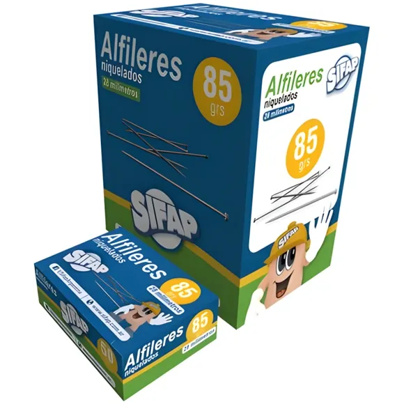 Alfiler 85g. (cajita)