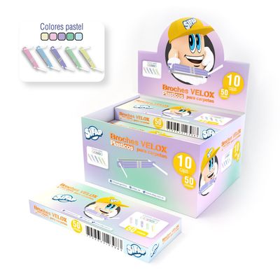 Broches velox x50 (plasticos)