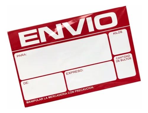 ETIQUETAS DE ENVIO x 30 Planchas