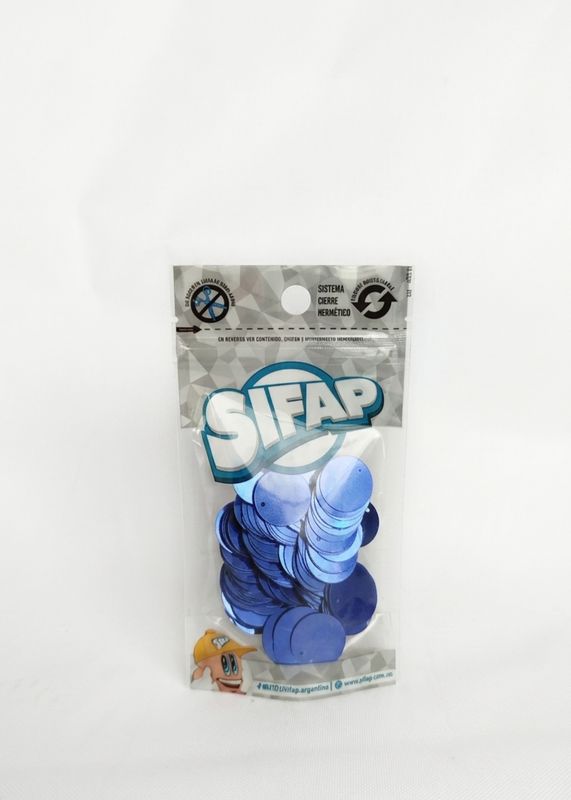 LENTEJUELON 20mm AZUL METAL X 20 GRS DOY PACK