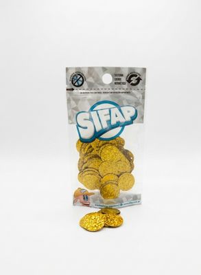 LENTEJUELON 20mm ORO LASER X 20 GRS DOY PACK