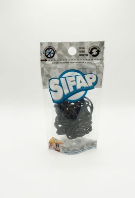 BANDAS ELASTICAS 100% CAUCHO NEGRO DOY PACK X 16G
