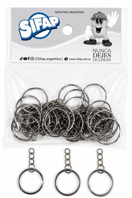 ARGOLLA LISA CON CADENA 1.2x25mm x25u BOLSA