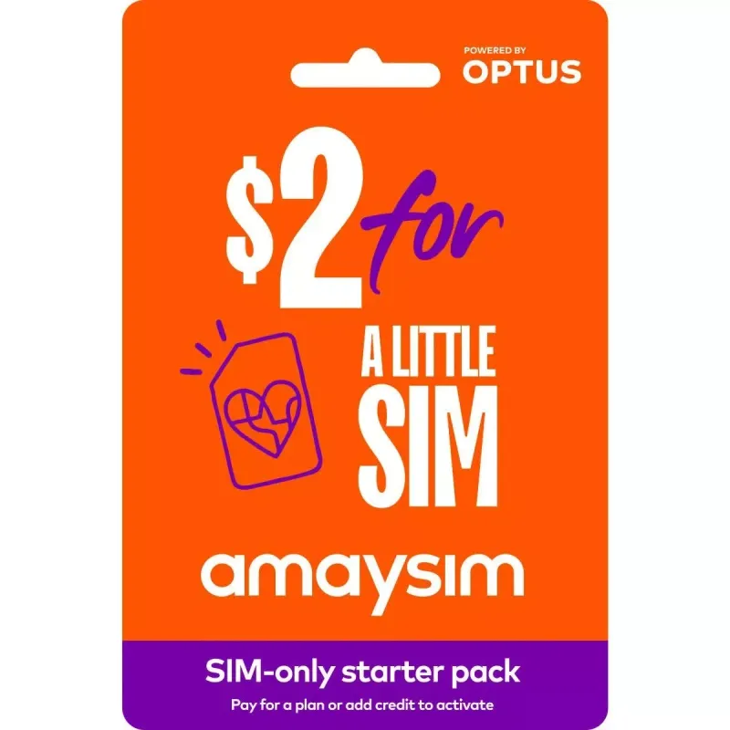 SIM CARD Amaysim mobile (Australia Optus network) Multi fit sim card