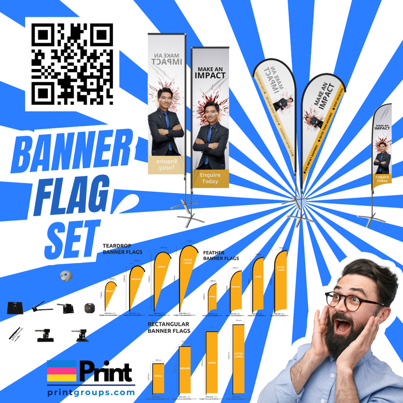 Premium Banner Flag Set Signage